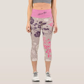 Leggings Capri Élégant Moderne Vintage tendance Floral (Recto)