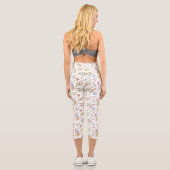 Leggings Capri Elégant Motif d'aquarelle d'automne (Verso)