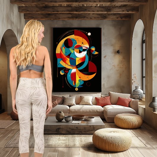 Leggings Capri Elégant Motif Feuille Beige Personnalisable.