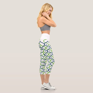 Leggings Capri Élégant Motif Helix Bloom