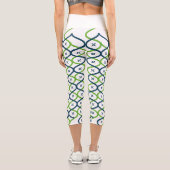 Leggings Capri Élégant Motif Helix Bloom (Verso)