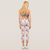 Leggings Capri Elégant Pastel Bloom Romantique Feminine Aesthet (Verso)