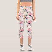 Leggings Capri Elégant Pastel Bloom Romantique Feminine Aesthet (Recto)