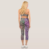 Leggings Capri Elegant Pink Blue Gold Glitter Black Leopard (Verso)