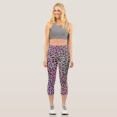Leggings Capri Elegant Pink Blue Gold Glitter Black Leopard (Recto)