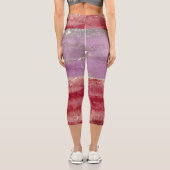 Leggings Capri Elegant purple and gold glitter (Verso)