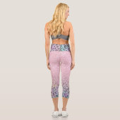 Leggings Capri Élégant Rose Gold Iridescente Parties scintillant  (Verso)