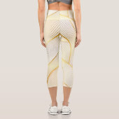 Leggings Capri Elégante collection Floral Or Blanc (Verso)