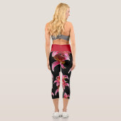 Leggings Capri Élégante Lys orientaux roses (Verso)