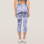 Leggings Capri Elégante mosaïque bleue glace, moderne (Verso)