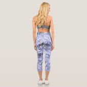 Leggings Capri Elégante mosaïque bleue glace, moderne (Verso)