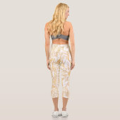 Leggings Capri Elégante Parties scintillant d'or Mandala White De (Verso)