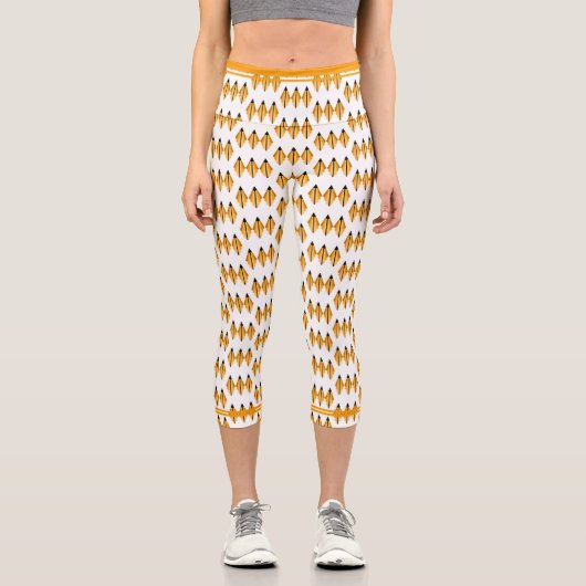 Leggings Capri Elément Art déco dans orange clair (Recto)
