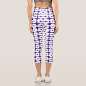Leggings Capri Éléments Art déco dans violet profond (Verso)