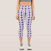 Leggings Capri Éléments Art déco dans violet profond (Recto)