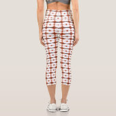 Leggings Capri Éléments Art déco en orange foncé (Verso)