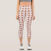 Leggings Capri Éléments Art déco en orange foncé (Recto)