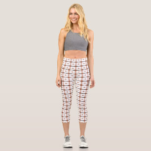 Leggings Capri Éléments Art déco en pêche pastel