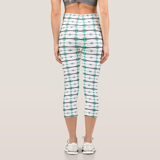 Leggings Capri Éléments Art déco en vert clair (Verso)