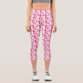 Leggings Capri éléments de motifs de la Saint-Valentin (Recto)