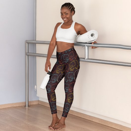 Leggings Capri Eléphant de bébé rétro