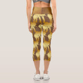 Leggings Capri Elephant Spirit Animal Retro Gold (Verso)