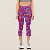 Leggings Capri Elmo vous aime Motif de la Saint Valentin (Recto)