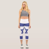 Leggings Capri Emblème du drapeau israélien (Recto)