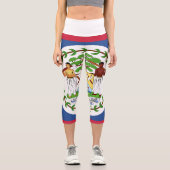 Leggings Capri Emblème du pavillon du Belize (Recto)