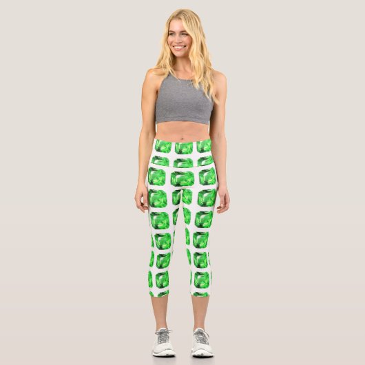 Leggings Capri Emerald, vert vif (Recto)