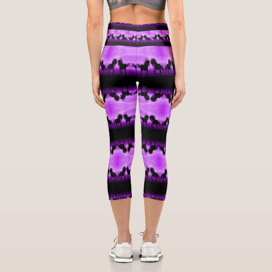 Leggings Capri Empreinte de Cheval Violet (Verso)