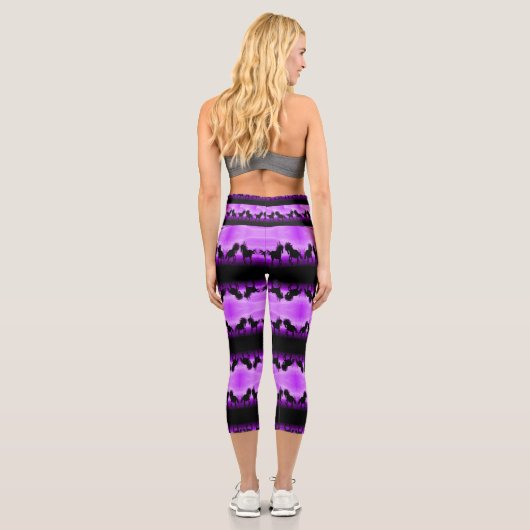 Leggings Capri Empreinte de Cheval Violet (Verso)