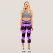 Leggings Capri Empreinte de Cheval Violet (Recto)
