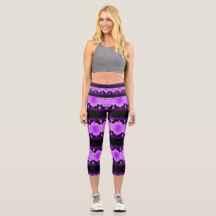 Leggings Capri Empreinte de Cheval Violet