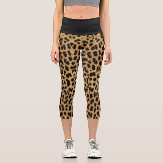 Leggings Capri Empreinte de léopard (Recto)
