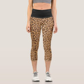 LEGGINGS CAPRI EMPREINTE DE LÉOPARD CAPRI YOGA PANTS LEGINES (Recto)