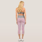 Leggings Capri Empreinte de léopard d'argent Pastel Pink (Verso)