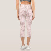 Leggings Capri Empreinte de léopard de Glam blanc rose (Verso)