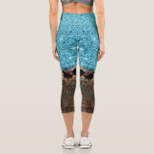 Leggings Capri Empreinte de léopard de Parties scintillant bleu t (Verso)