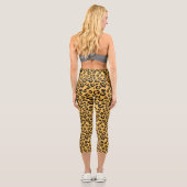 Leggings Capri Empreinte de léopard Faux Fur Wild Style Safari Mo (Verso)