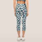 Leggings Capri Empreinte de léopard, Spots de léopard, Leopard bl (Verso)