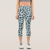 Leggings Capri Empreinte de léopard, Spots de léopard, Leopard bl (Recto)