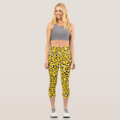 Leggings Capri Empreinte de léopard, Spots de léopard, Leopard Ja (Recto)