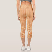 Leggings Capri Empreinte en bois de bambou orange (Verso)