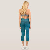 Leggings Capri en cuir turquoise (Verso)