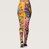 Leggings Capri en fleur vive (Dos)