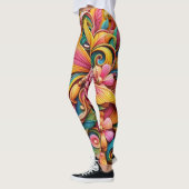 Leggings Capri en fleur vive (Gauche)