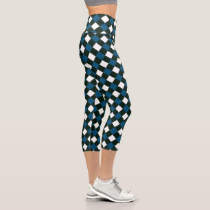 Leggings Capri En vichy Été Femme Cute Hautement taille