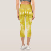 Leggings Capri En vichy rétro Plaid en moutarde Jaune  (Verso)