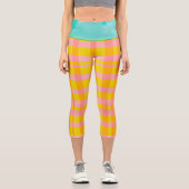 Leggings Capri en vichy rose (Recto)